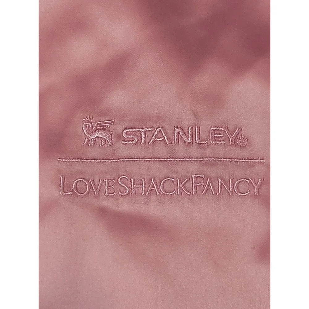 Stanley LoveShackFancy Dust Bag Unisex OS Pink Satin Drawstring Pouch - Picture 3 of 5